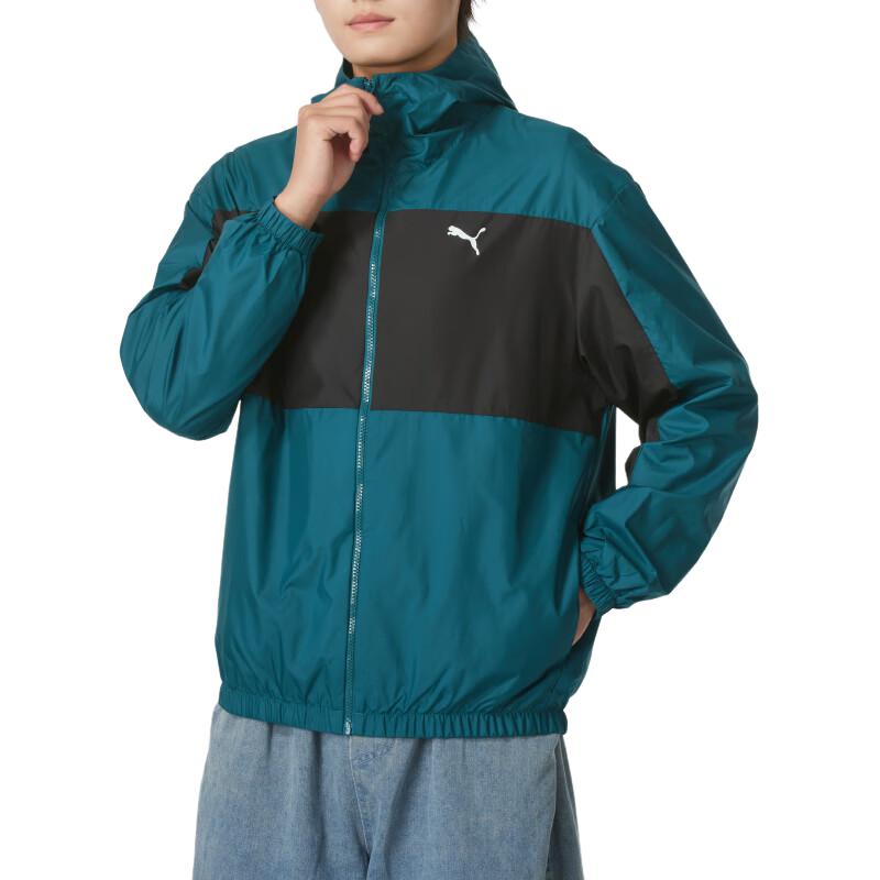 PUMA Comfortable Breathable Windproof Color Block Hooded Zip Design Long Sleeve Jacket Men jackets Blue 684107-22
