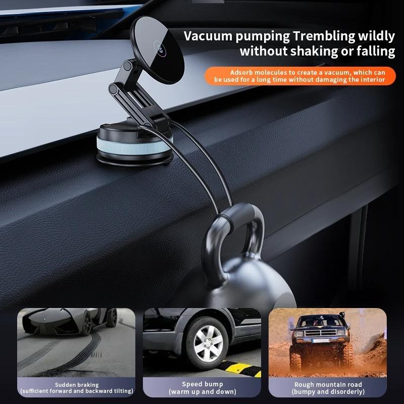 Magnetic Phone Holder Stand Car Vacuum Suction Cup for iPhone 17~12 Samsung Xiaomi For Windshield/Dashboard Cellphone Bracket