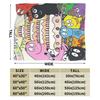 Barbapapa Barbamama Family  Flannel Blankets  Warm Throw Blanket for Bedroom Travel Pattern Bedspread Sofa Bed Cover