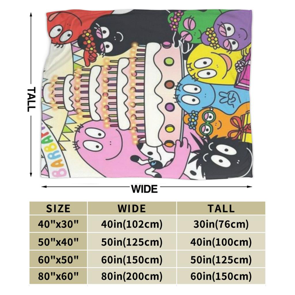 Barbapapa Barbamama Family  Flannel Blankets  Warm Throw Blanket for Bedroom Travel Pattern Bedspread Sofa Bed Cover