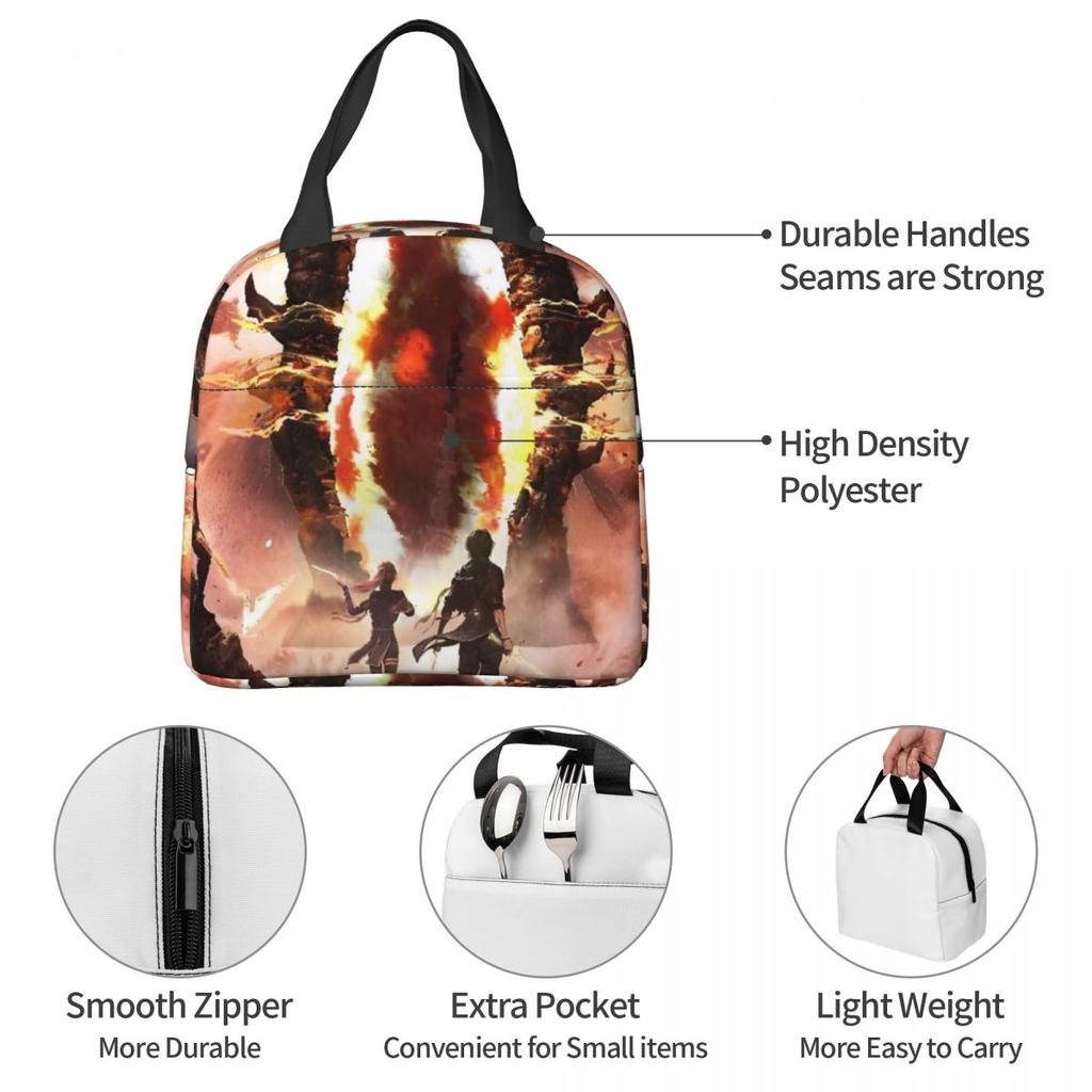 Clair Obscur Expedition 33 Game Insulated Lunch Bag Cooler Bag Meal Container Leakproof Tote Lunch Box Men Women College Outdoor