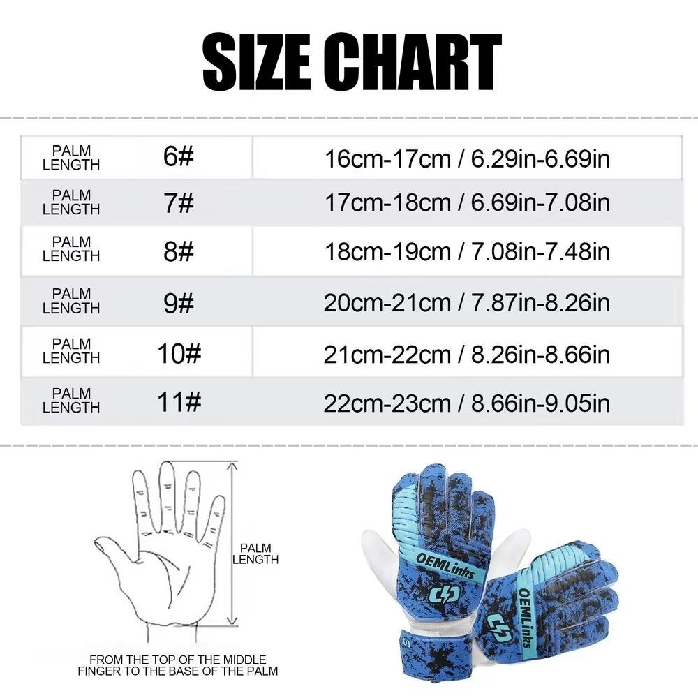 Professional Goalkeeper Gloves Football Gloves Anti Slip Breathable Thickened Professional Goalie Gloves For Finger Protection