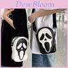 Sac bandoulière tendance tête de mort fantôme Petit sac à bandoulière en PU pour hommes et femmes
