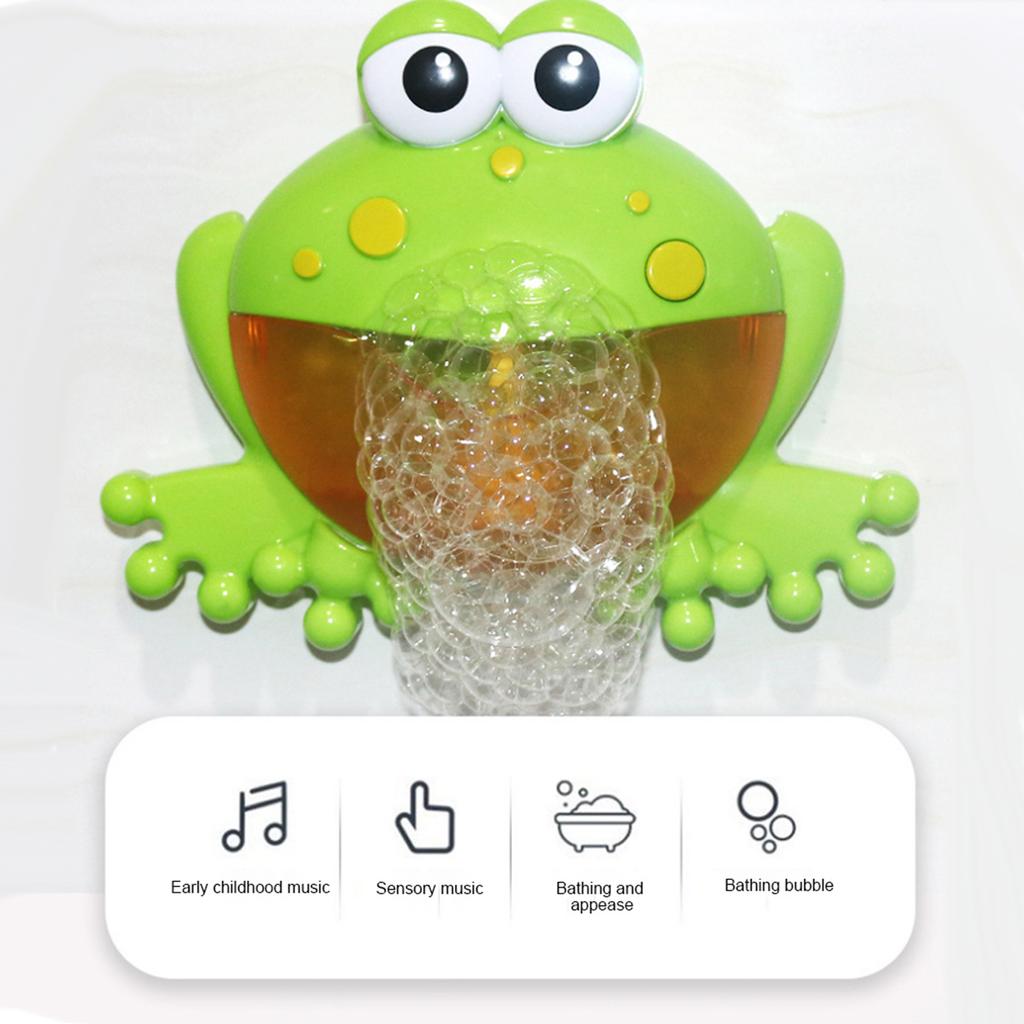 Electric Frog Bubble Machine Toy Music Bathing Partner Parent Child Interactive Toys