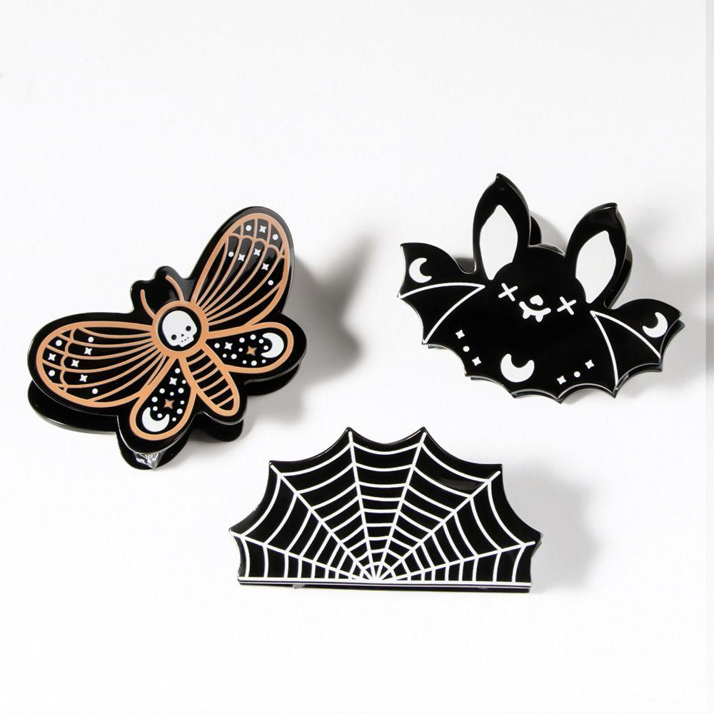 Halloween Butterfly Hair Clip Bat Halloween Shark Clip Funny Ghost Hair Claw  Wash Face
