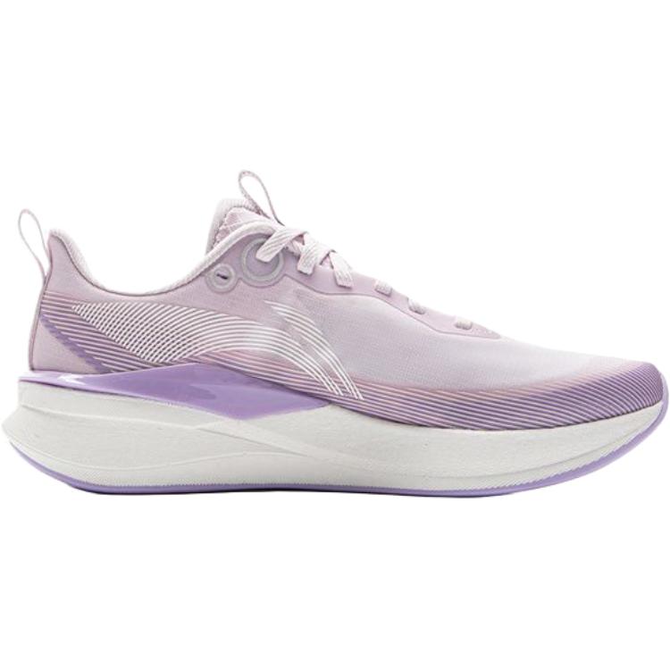 Li Ning Kids Chitu 8 Pro Comfortable Fashionable Simple Running Shoes Kids Running Shoes Light-Mist-Purple Rose-Purple YKFV130-2