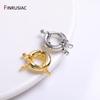 11mm/13mm/15mm 18K Gold Plated Brass Metal Round Spring Clasps Steering Wheel Sailor Clasp For Jewelry Making Fittings Wholesale