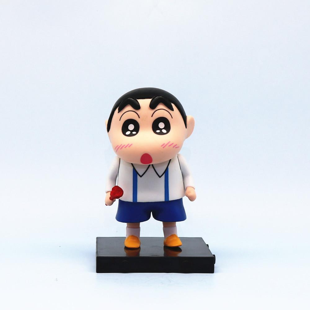 Shinchan Pvc Crayon 6 Pcs Mini Anime Model Toys Cake Decoration Cute Doll