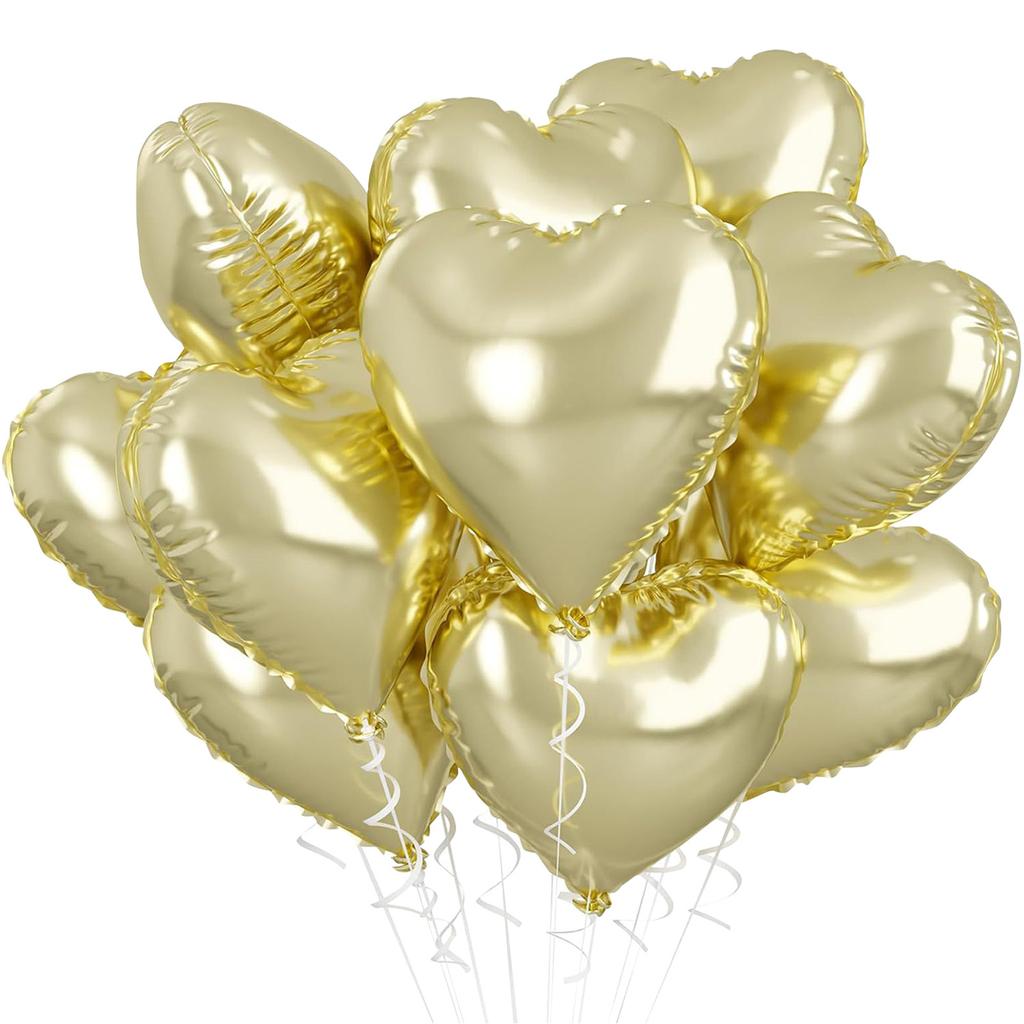 10Pcs 18inch Love Heart Shape Foil Balloons Wedding Decoration Birthday Party Gift Home Room Decor DIY Aluminum Air Balls