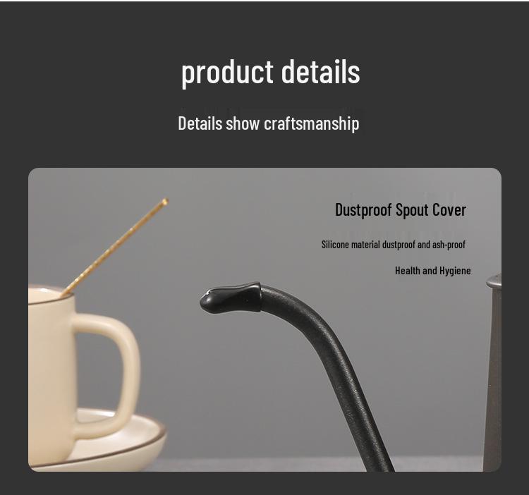 304 Stainless Steel Outdoor Pour-Over Coffee Pot with Long Spout