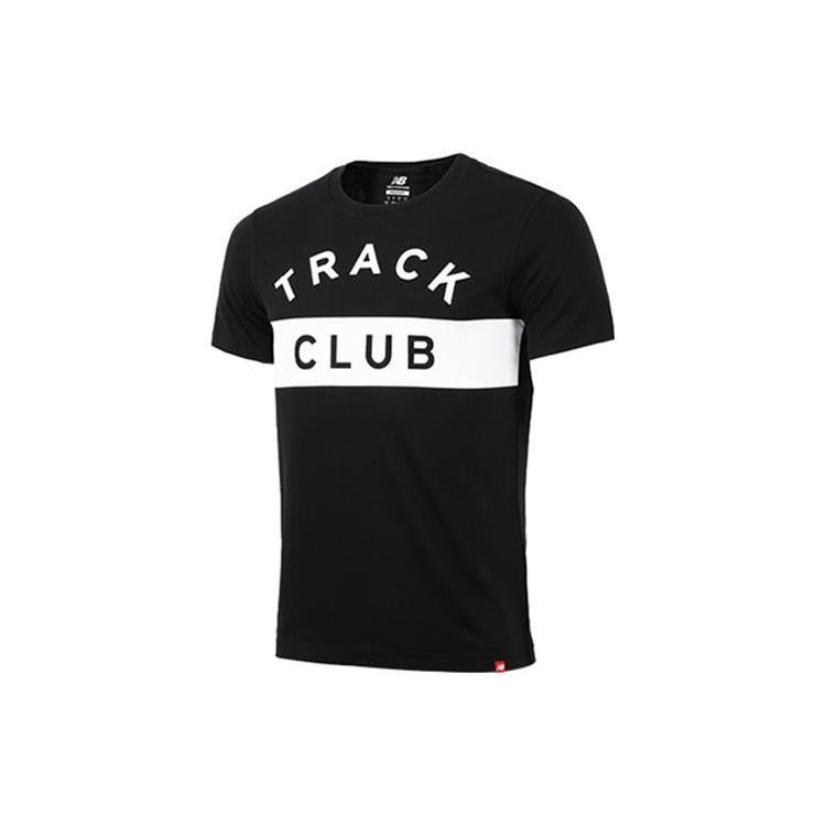 New Balance Track Club Sport Tee Asia Sizing Black White Men s AMT81538-BK M