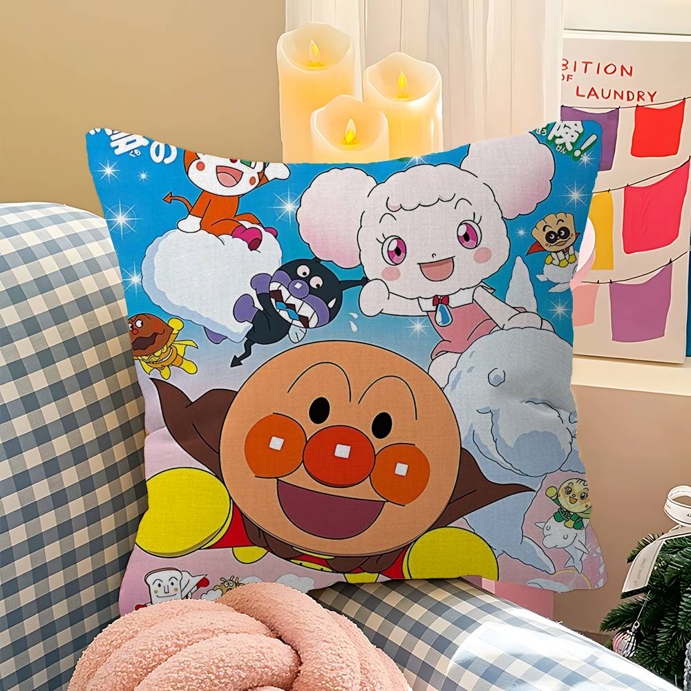 Children Anime Anpanman Personalized Picture Text Home Decorative Pillows Household Gifts 45X45Cm