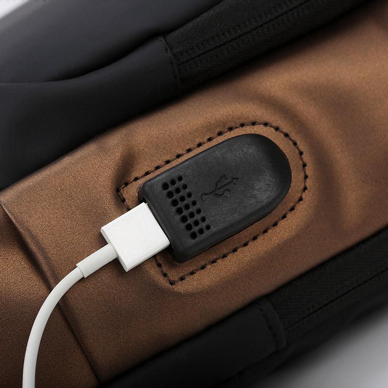 Męska wielofunkcyjna antykradzieżowa torba na ramię USB Crossbody Bag Travel Sling Bag Pack Messenger Pack Chest Bag
