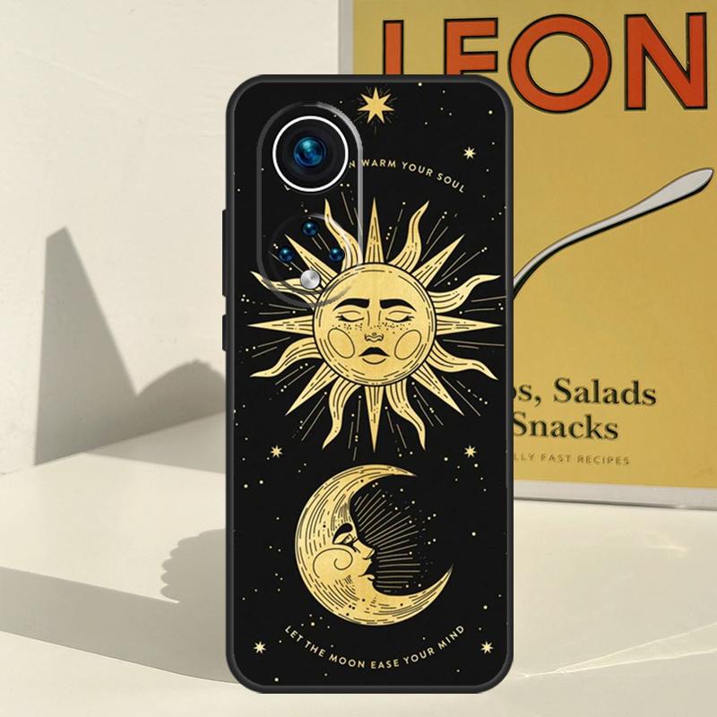 Crescent Moon Sun Case For Honor X8a X8b X9b X9a X8 X9 X9c 50 70 90 Lite Honor 200 Lite Magic 5 6 7 Pro Cover