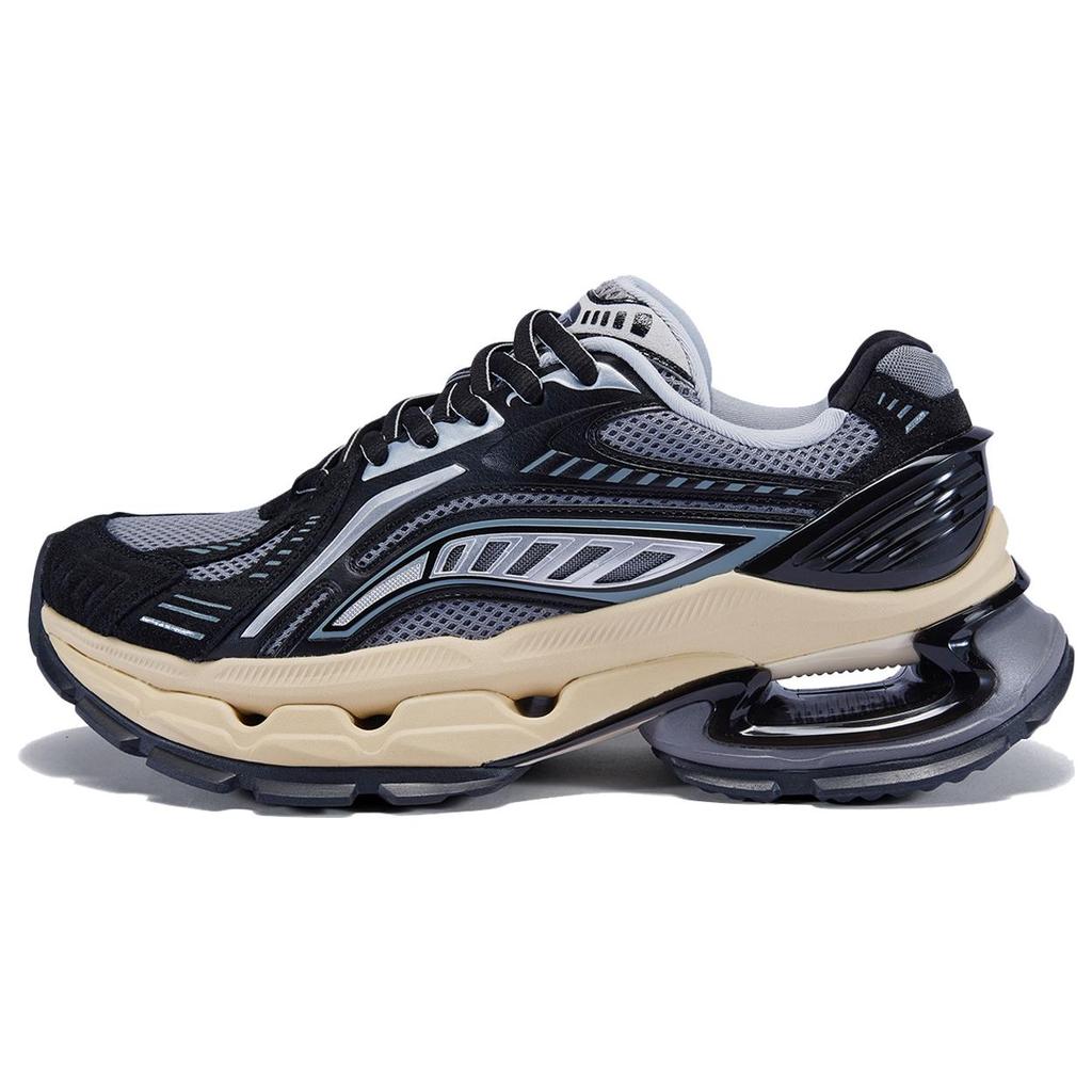 New LiNing Furious Rider BOW Anti Slip Wear Resistant Low Top Running Shoes Men's Gray AZGT067-1
