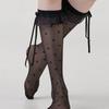 HUGDAY [15 Denier] Frill Ribbon Pantaloon Stockings