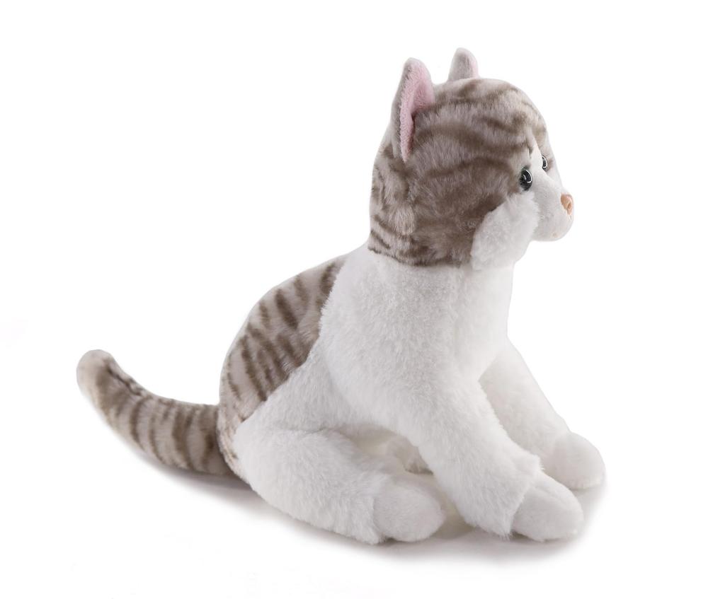 House Animal Series Cat White Grey Stuffed Toy