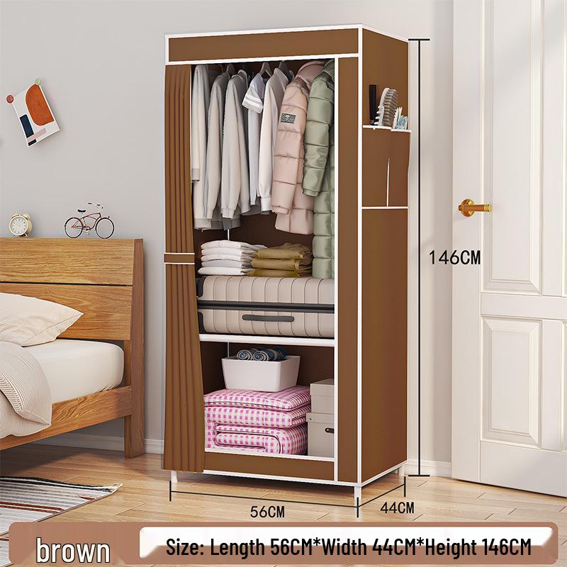 Easy-to-Assemble Bedroom Wardrobe Cabinet for Rental Room Storage