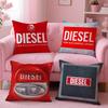 Diesel Bran Logo Essential Square Pillow Case Anti-dustmite Pillowcase Invisible Zipper Silky Short Plush Sofa Cushion Cover