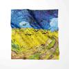 70CM  New Luxury Van Gogh Oil Painting Brand Women Pashmina Neckerchief Scarves Shawl Wraps Designer Bufandas Female Foulard