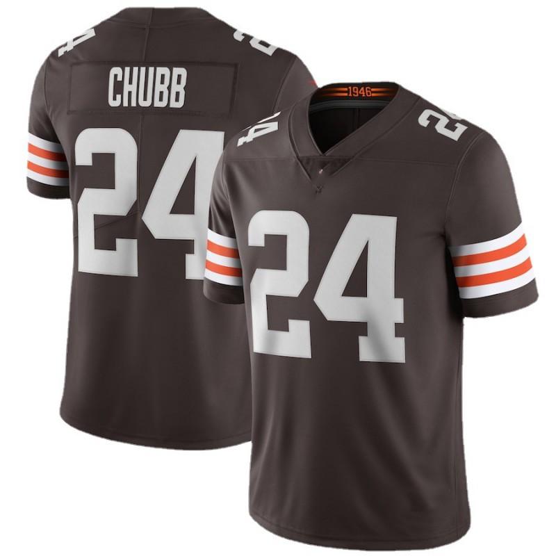 NFL Cleveland Browns 24 Nick Chubb 95 Myles Garrett Embroidered Jersey Men Women Sportswear Cotton Blend