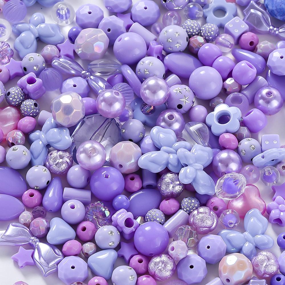 20g/Lot Mixed Shape Beads Acrylic Loose Spacer Bead for DIY Handmade Bracelet Necklace Jewelry Making Accessories Supplies