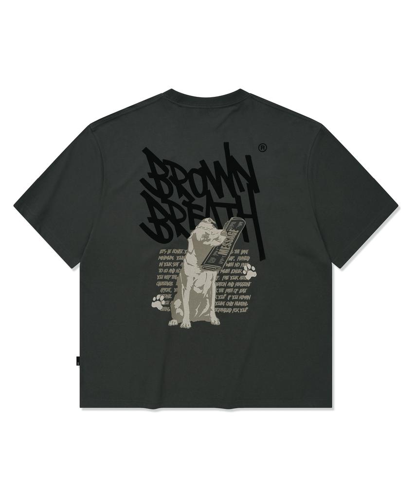 BROWNBREATH Delivery Tag Tee - Charcoal