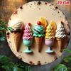 Vintage Aluminum Ice Cream Sign Rustic Wall Decor Kitchen Home Decor