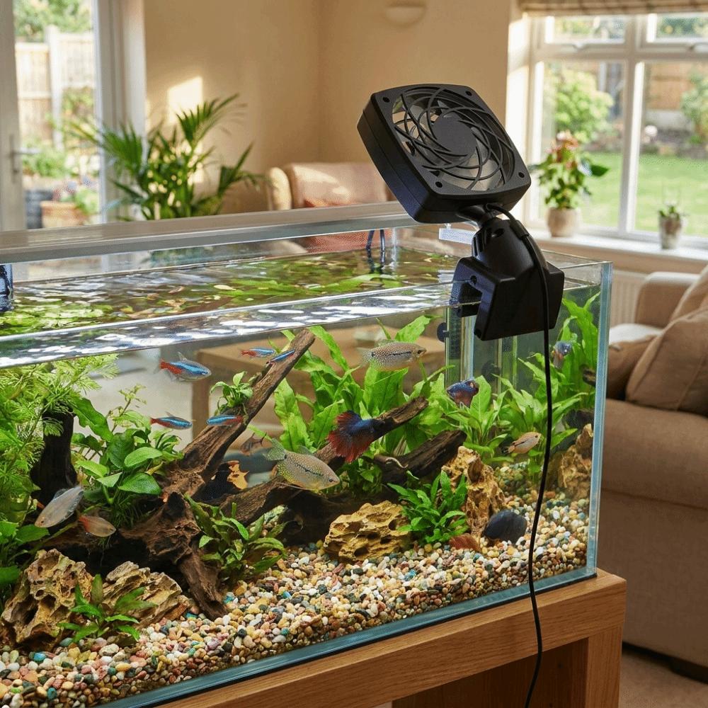 Single Head Aquarium Chiller Fan Adjustable Angle Aquarium External Fan  Fishbowl