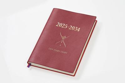 Ishihara Publishing Diary 2025 Ishihara 10 Year Diary B5 Wine Red N102502