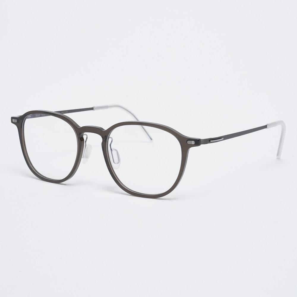 Alloaiweeo [The Air] Al5302 0910G Ultra-Light Minimal Square Black Eyeglass Frame Blue Light Lens Selection