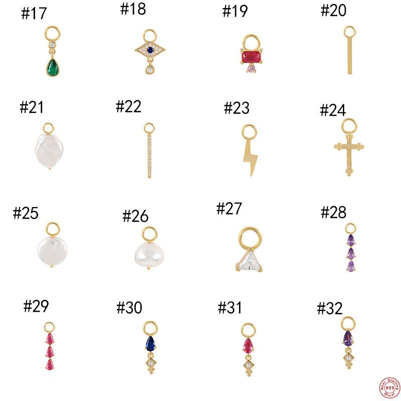 S925 Sterling Silver Earrings Charm Beads Pendant Earrings Earrings Accessories Work Wear Earrings Pendant Women