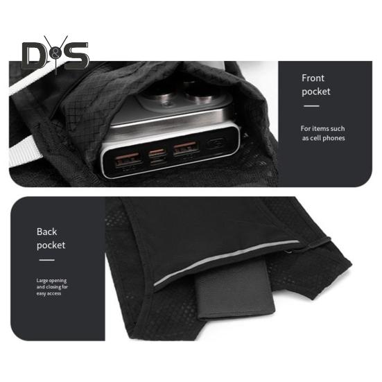 Multi-Pocket Running Vest Breathable Cycling Vest with Phone Holder Reflective Design Mesh Vest with Adjustable Straps for Running Cycling Marathons