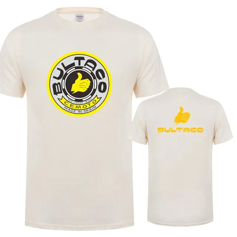 Summer Round Neck 3D Bultaco Cemoto Motorcycles Print Top Fashionable Casual Short Sleeved Men's T-shirts