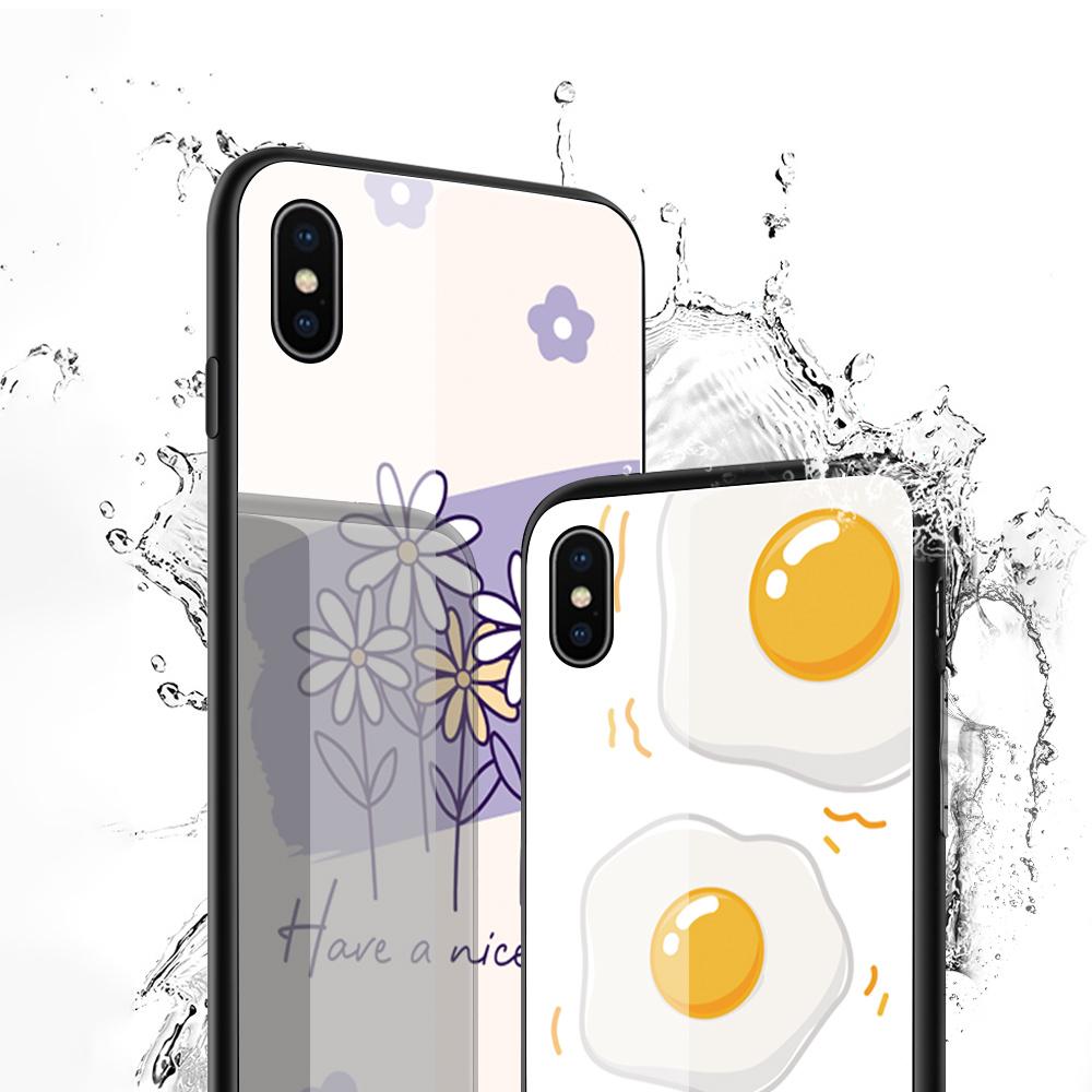 Tempered Glass Phone Case For iPhone 11 12 13 14 15 16 17 Redmi 10 12 14C Note10 Note14 Xiaomi 11Lite PocoC75 Soft Edge Shockproof Smooth Shell