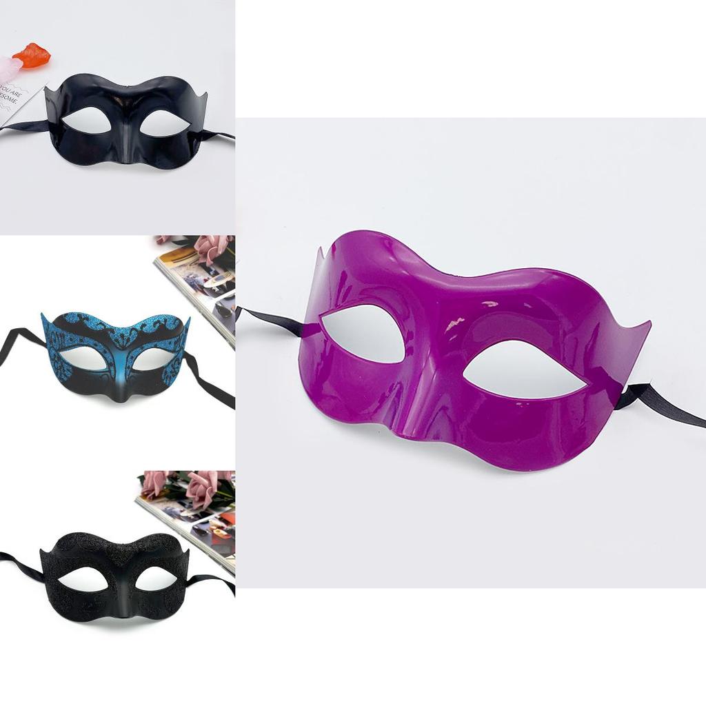 Halloween Mask With Plastic Half Face Design For Cosplay And Costume Parties