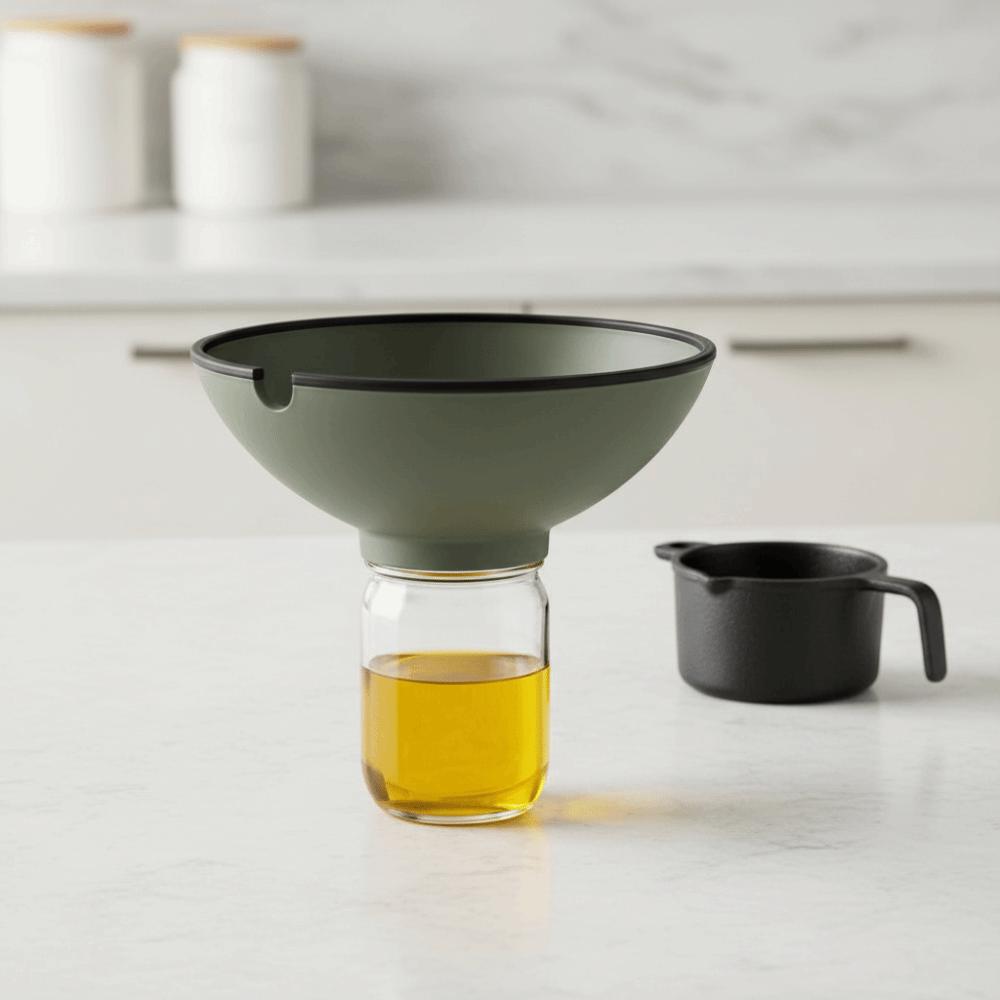 Side Outlet Kitchen Grease Drainer Fine Mesh Grease Colander Practical Food Strainer Noodle