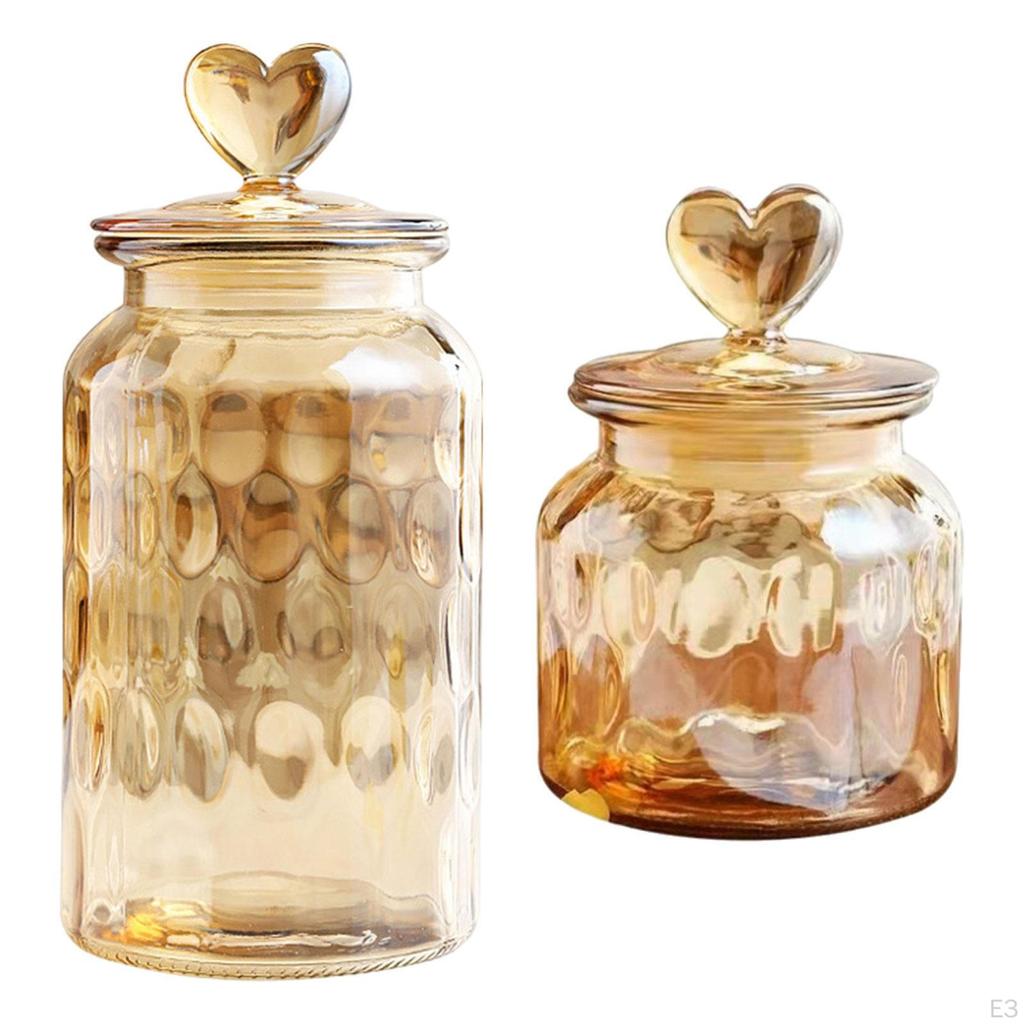 Airtight Food Jars Glass Jar with Lid , Decorative Cookie Tea Canister for