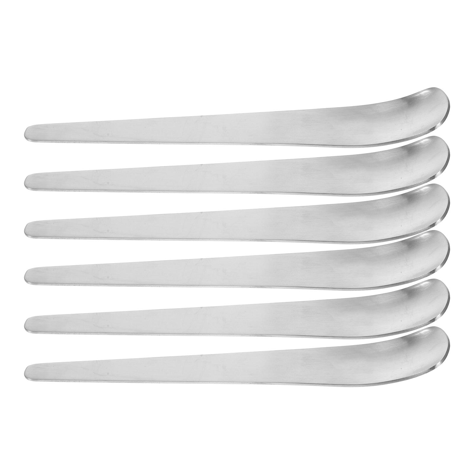 

6Pcs Stainless Steel Coffee Spoons Multipurpose Metal Dessert Spoon Fine Polished Smooth Comfort Grip Ideal for Jam Mixing Ice 14x2x1cm