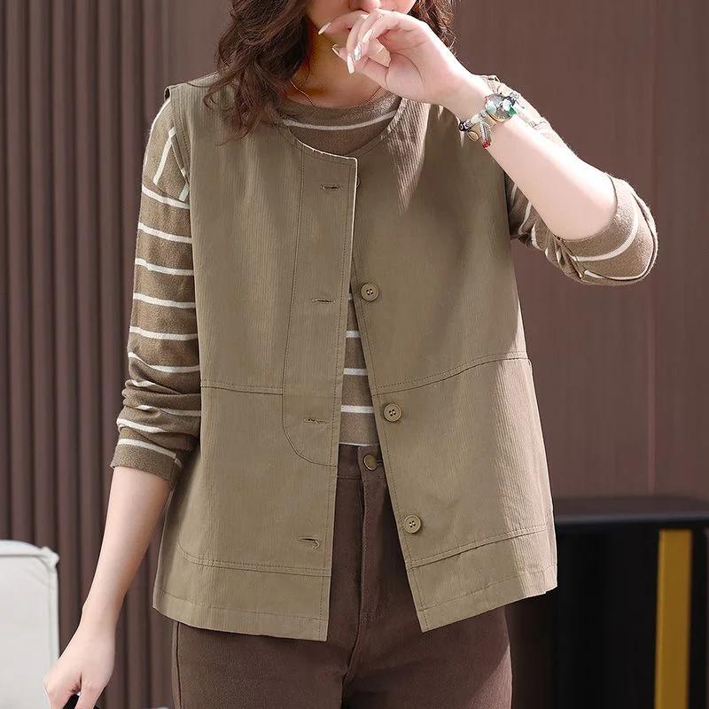 Outside Wear Women's Horse Clip Jacket New Vest Casual and Fashionable