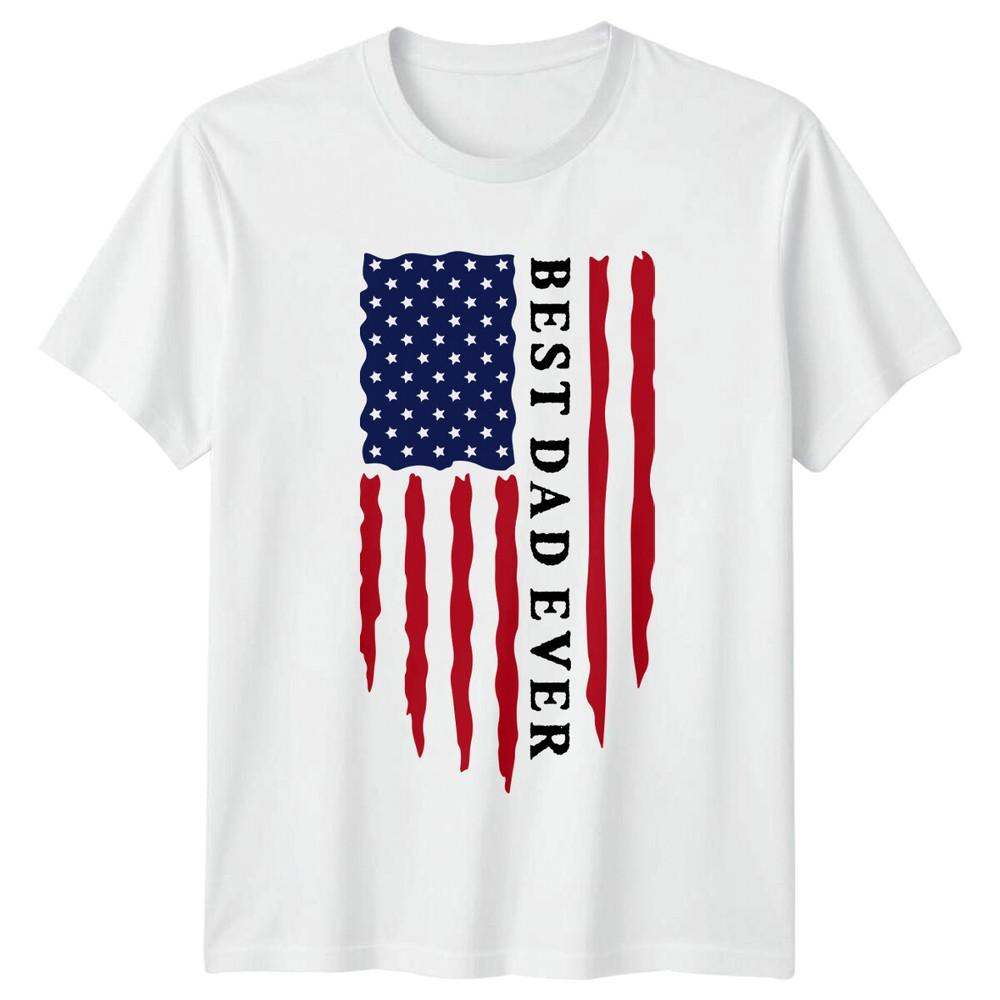 Best Dad Ever Usa Flag TShirt Patriotic Fathers Day Gift S