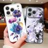 INS Watercolor Floral Case For iPhone 17 Pro Max Hybrid TPU+PC Magnetic For Magsafe Matte Cover For iPhone 16 Pro Max 15 14 13
