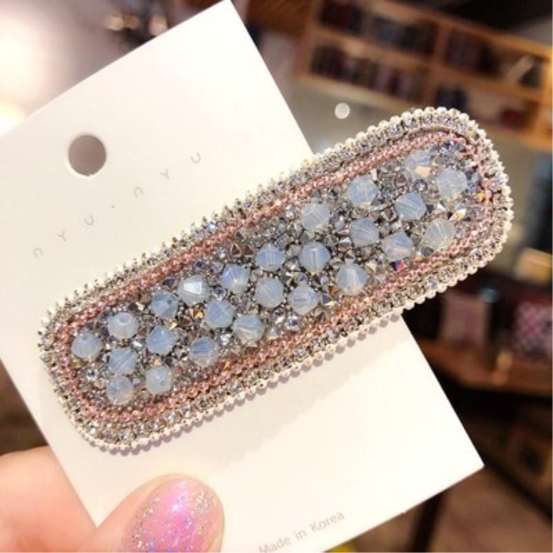 Korean Rhinestone Diamond-Edge Hairpin for Women: Stylish One-Word Clip for Bangs and Side Hair
