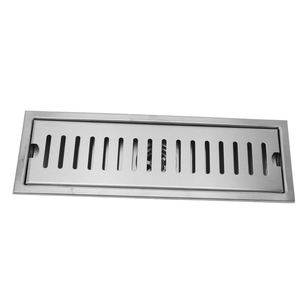 12 Inch Rectangular Linear Shower Drain 304 Stainless Steel Rustproof Shower Floor Drain Odor Proof