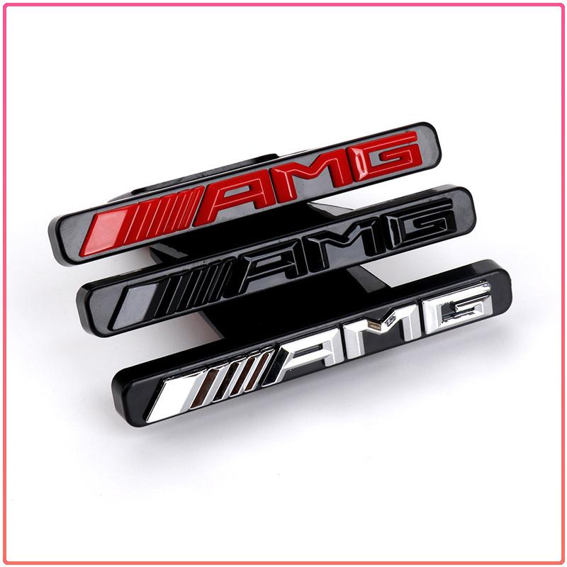 1Pcs Auto Front Grill Badge Emblem AMG Logo Styling For Mercedes-Benz CLS GLC GLK W211 W221 W220 W163 W164 W203 W204 A B C E S SLK Class