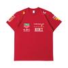 Red Bull Heren Dames F1 Raceteam T‑shirt, Zomer Korte Mouw Katoenen T‑shirt, Voor en Achter Print Casual Los Sport Topje, Meerkleurig