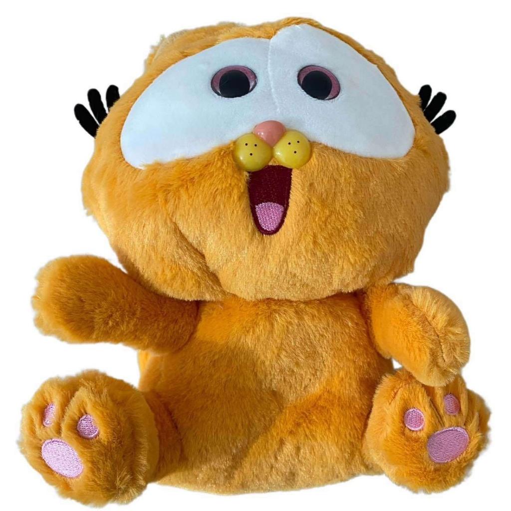 JOYBLISS Stock Soothing New Breath Light Sound Cute Leering Cat Music Early Education Doll Stuffed Animals