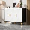 Sideboard Chest of Drawers 3 Doors, Modern Adjustable Shelf, Buffet Cabinet Hallway Cabinet Ample Storage, Metal Legs, Living Room Dining Room, 120cm