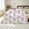 Heart Pattern Flannel Blanket Cozy Soft Warm Skin-Friendly Throw for Home, Dorm Bed, Perfect Valentine's Gift