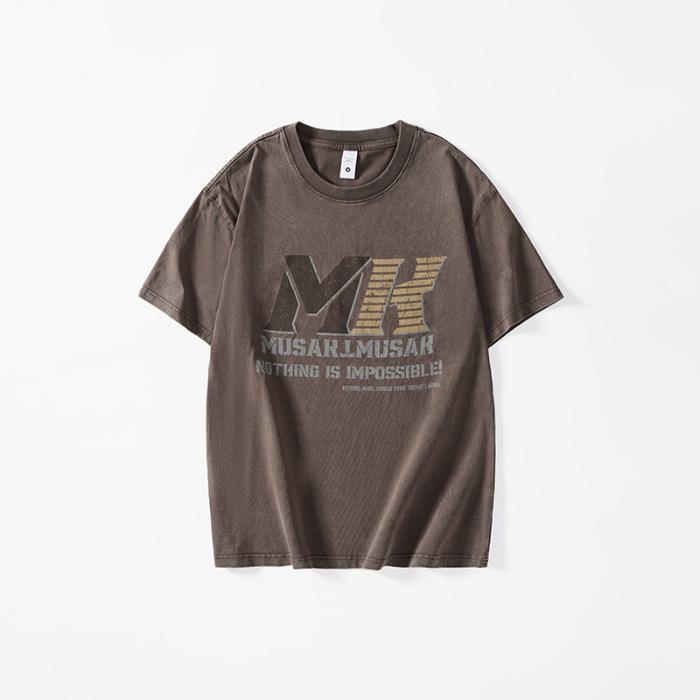 

Printed Short-sleeved Men s Summer New Large-size Loose Half-sleeved Shirt 4XL